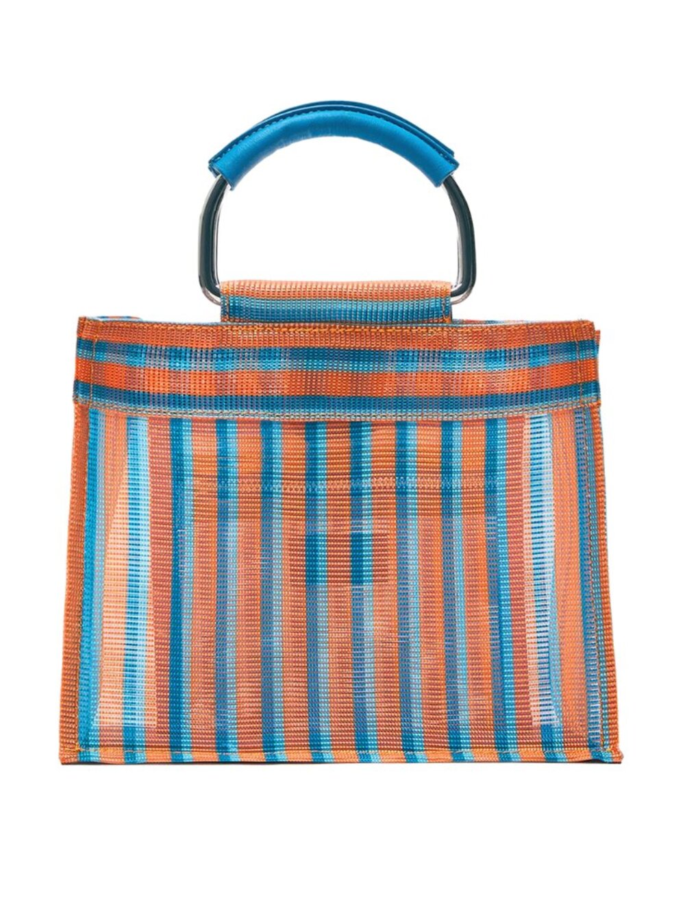 Pull&Bear Striped Mesh Handbag